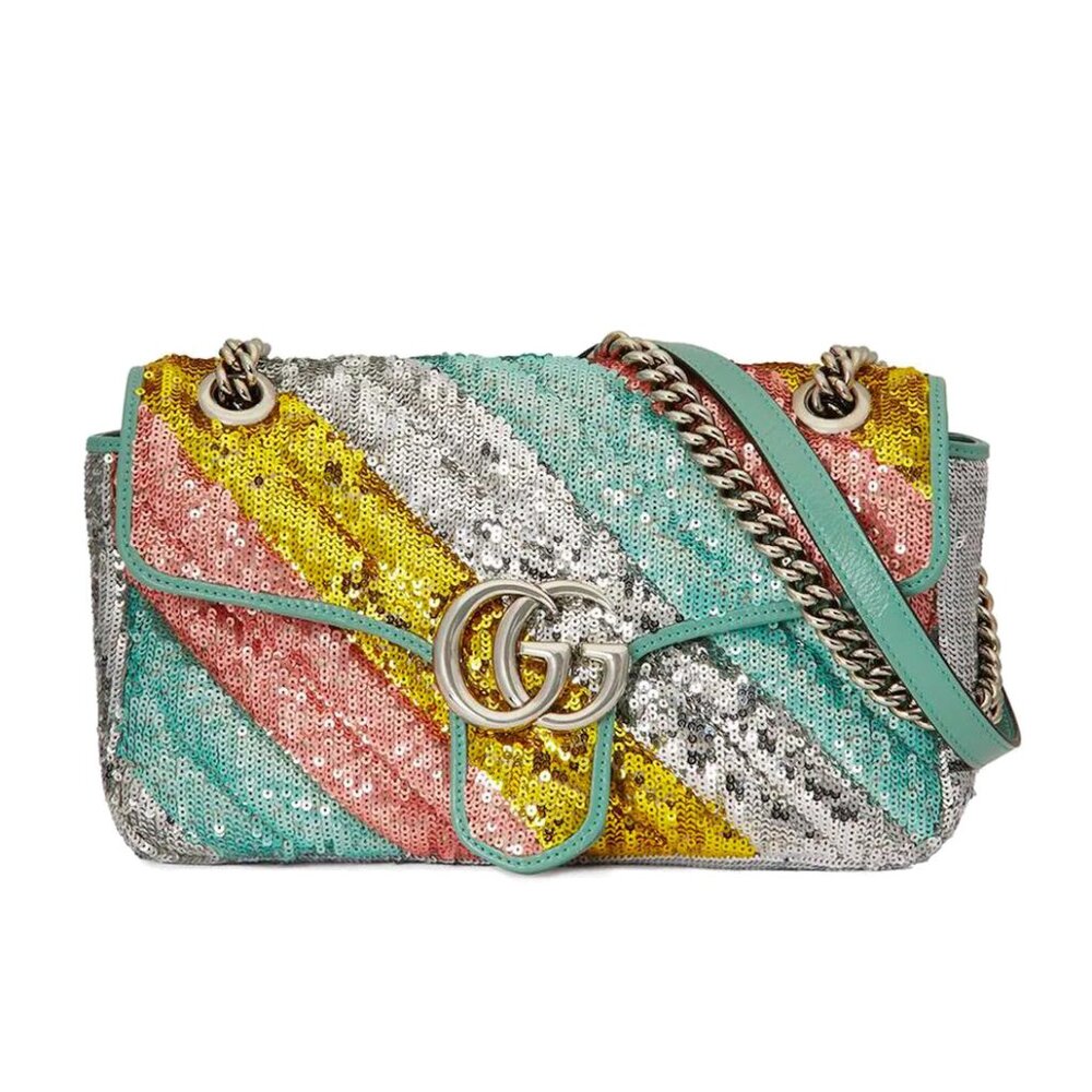 Gucci 443497 GG Marmont Sequin Shoulder Bag
